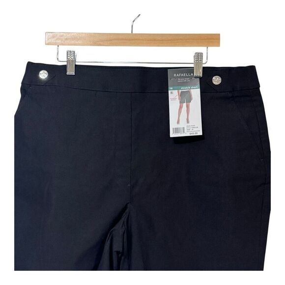 Rafaella bundle 2 shorts black and blue stretch shorts Bermuda size 18 NWT - Picture 2 of 10